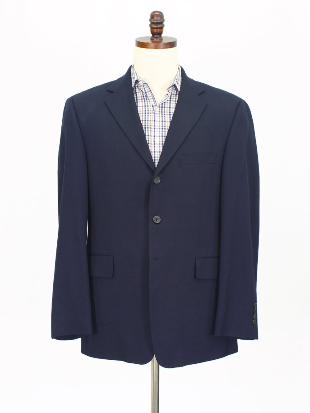 J. Crew 42R Navy Blazer Sport Coat Jacket 3-Button Solid Y436